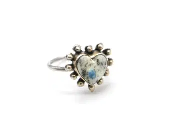 비쥬맘 Heart ring k2 아즈라이트 반지 반지