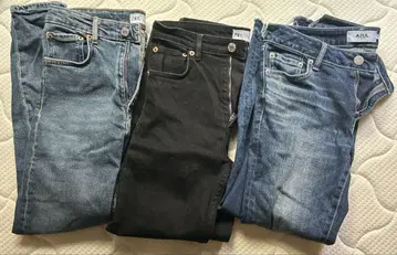 데님 3종 묶음 판매 스키니 데님 자라 아줄 팬츠 여성용