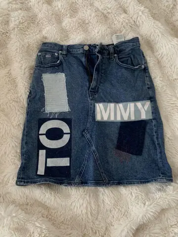 TOMMY JEANS 패치워크 미니 스커트 26