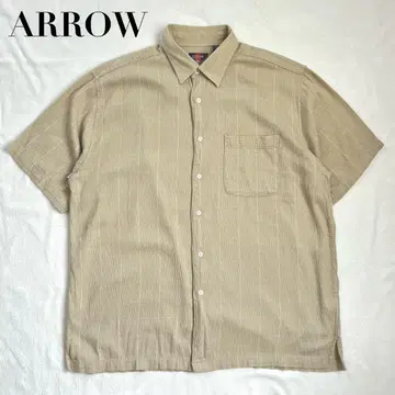 ARROW 반팔 셔츠 레이온 코튼 혼방 원단 애로우 L