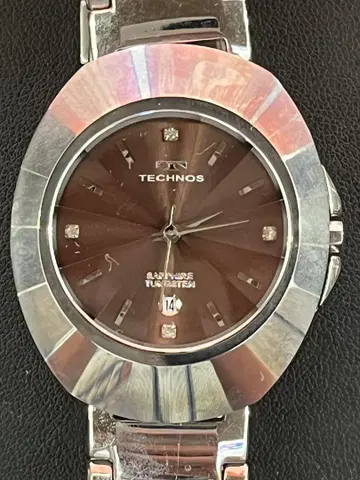 TECHNOS 테크노스 쿼츠 손목시계 브라운 다이얼