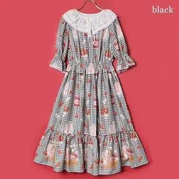 멜로바스 Strawberry picnic 티어드 프릴 원피스
