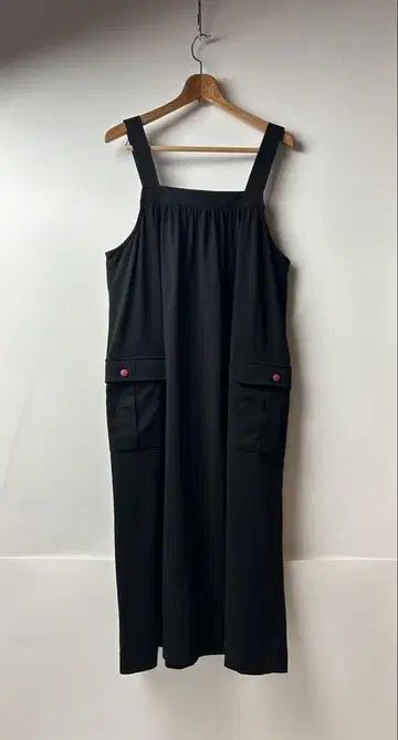 sorafuku 블랙 슬리브리스 롱 원피스 L 사이즈