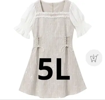빅 사이즈 반팔 미니 원피스 5L