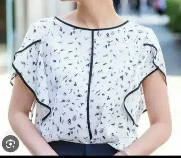 노리즈 소피 블라우스 모노톤 파이핑 튤립