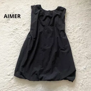 AIMER 벌룬 미니 드레스 블랙