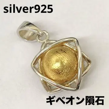 silver925 기베온 운석 헥사그램 펜던트