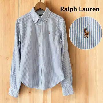 Ralph Lauren 포니 로고 자수 스트라이프 버튼 다운 셔츠 7호