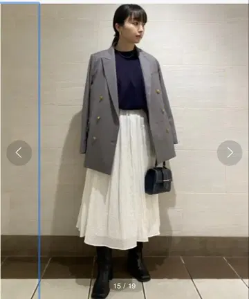 새상품 MilaOwen 시어 개더 볼륨 스커트