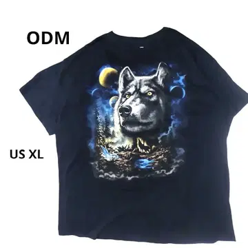 ODM 늑대 그래픽 티셔츠 US XL