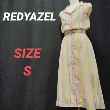 REDYAZEL 레이디 아젤 롱 셔츠 원피스 스트라이프 슬리브리스