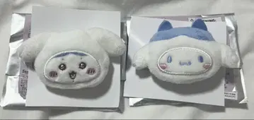 치이카와 산리오 시크릿 헤어 클립 하치와레 시나모롤 세트