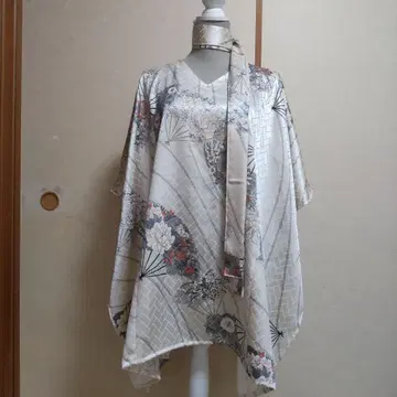 순수 실크 기모노 리메이크 튜닉 세미 오더