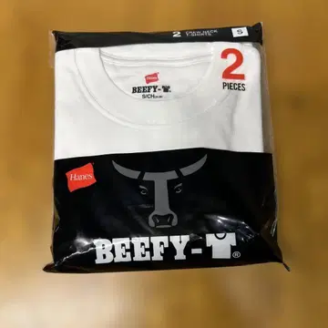 Hanes BEEFY-T 화이트 S 사이즈 티셔츠 2장 세트