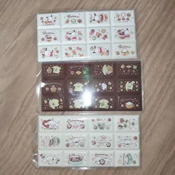 산리오 초코블록 씰 바 초코 씰 시나모 포차코 푸딩