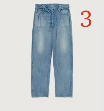 오라리 SELVEDGE FADED LIGHT DENIM PANTS
