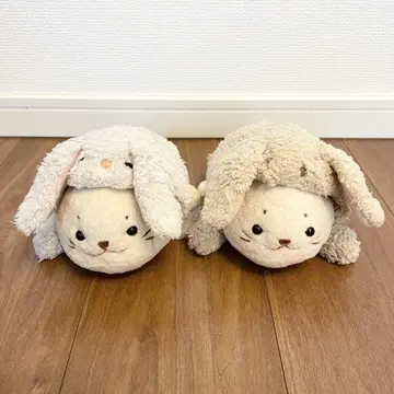 시로탄 봉제 인형 처진 귀 토끼 세트