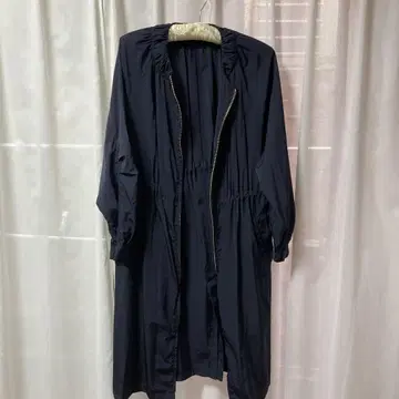 KEYUCA 네이비 롱 코트