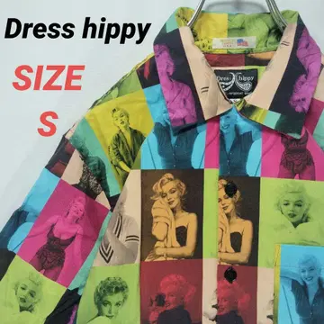 Dress hippy 드레스 히피 패턴 셔츠 마릴린 몬로 패턴 남성용 S