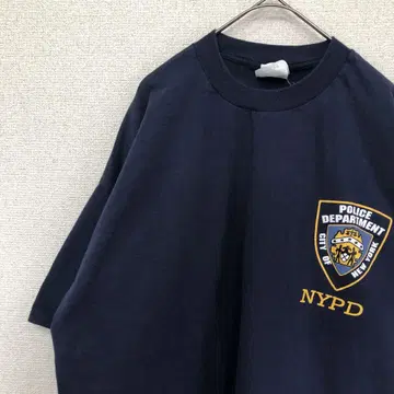 저지 티셔츠 프린트 NYPD 미국 빈티지 의류 XL 1686