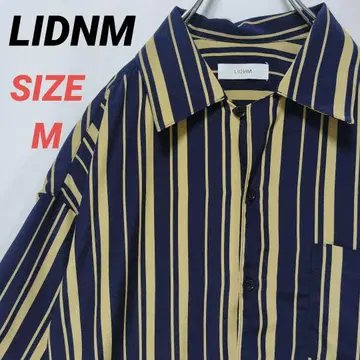LIDNM 리돔 스트라이프 셔츠 반팔 남성용 M