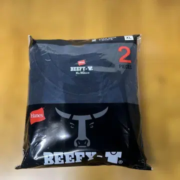 Hanes BEEFY-T 블랙 XL 사이즈 2장 세트