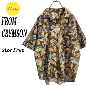 FROM CRYMSON 숏 슬리브 올 패턴 셔츠 반팔 프리 사이즈