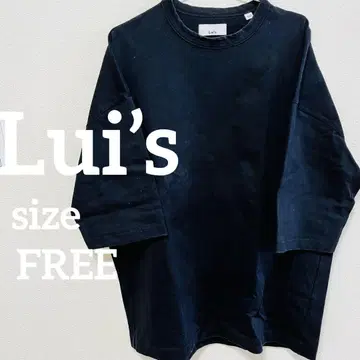 새상품급! 'Lui's' 블랙 티셔츠 반소매 FREE