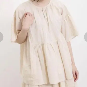 사만사 모스모스 도비 패치워크 블라우스