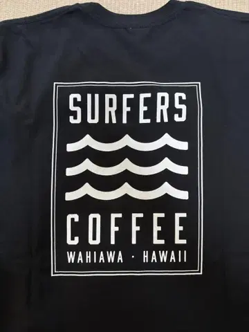 SURFERS COFFEE 백 로고 롱 슬리브 티셔츠 블랙