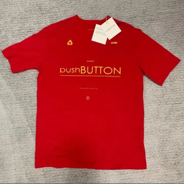 PushBUTTON 한국 디자이너 빨간색 티셔츠 WTBP