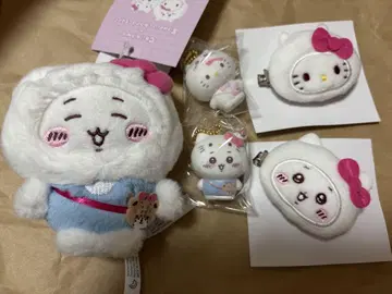 산리오 치이카와 (먼작귀) 플로키 마스코트 헤어 클립 마스코트 키링
