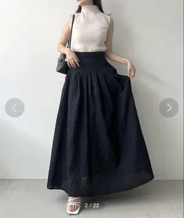 Stylevoice for xxx 자카드 볼륨 턱 스커트