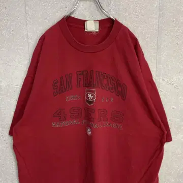NFL 샌프란시스코 49ER 팀 로고 프린트 티셔츠 2XL