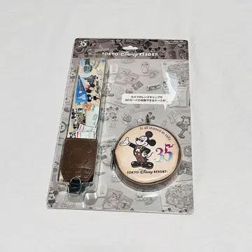 디즈니 35주년 미키 카메라 스트랩 렌즈 캡 케이스 포함