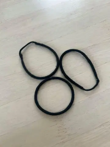 블랙 원형 헤어 밴드 3개 세트