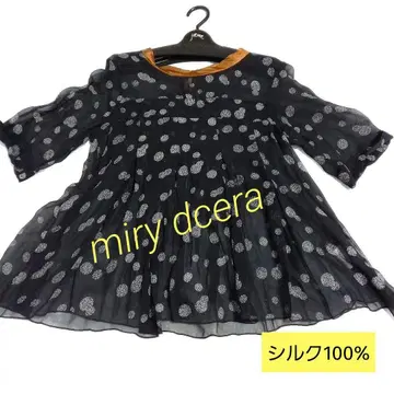 miry dcera 미리 듀세라 시스루 블랙 실크 블라우스