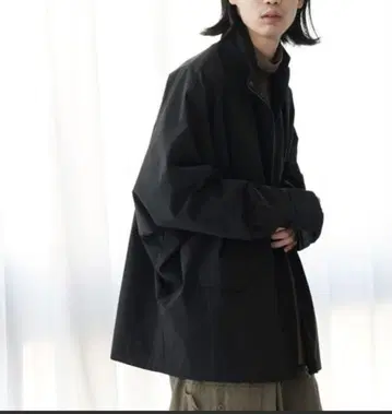 GERRY 오버 사이즈 스탠드 카라 돌먼 슬리브 블루종 별주 m65