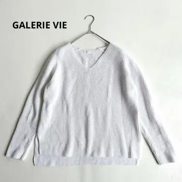GALERIE VIE 갤러리 바이 코튼 니트 썸머 니트 화이트 S
