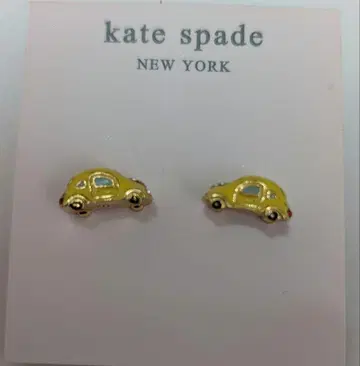 kate spade/미니카 자동차 골드 에나멜 귀걸이