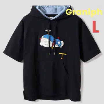 Graniph 그라니프 도라에몽 빅 실루엣 라이트 후드 맨투맨 L