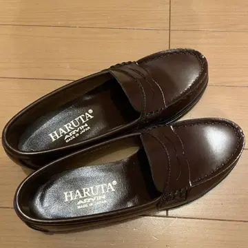 미사용 HARUTA 브라운 로퍼 22 EE 하루타
