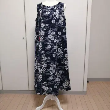 유카타 리메이크 A 라인 롱 원피스. 좌우 포켓 부착