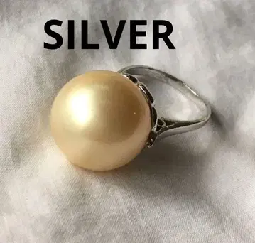 빈티지 대형 모조 진주 실버 반지 SILVER 진주