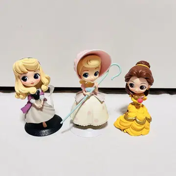 디즈니 qposket 피규어 오로라 공주 벨 보피