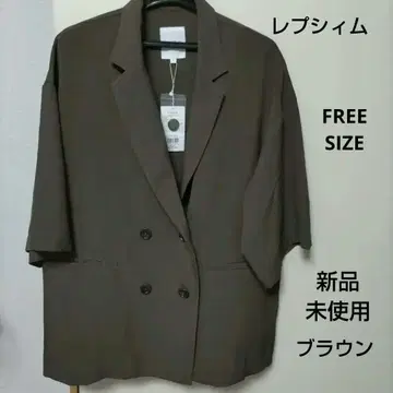 새상품 렙심 린넨 크루즈 5부 소매 자켓 신색상 브라운 FREESIZE