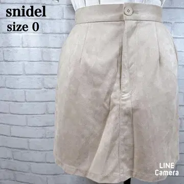 스나이델 스웨이드 사다리꼴 미니 스커트 귀여운 다용도 깔끔한