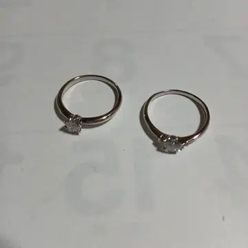 지르코니아 스톤 반지 2개 세트