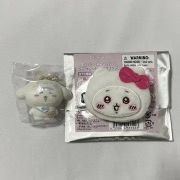 치이카와 산리오 콜라보 헤어 클립 플로키 마스코트 참