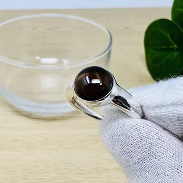 GEORG JENSEN 453 스모키 쿼츠 실버 반지 9호